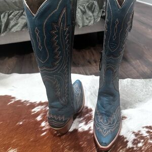 Ariat Blue and Brown Women's Western Boots